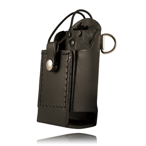 BOSTON LEATHER RADIO HOLDER W/ D RINGS- Style 5481RC-1-E