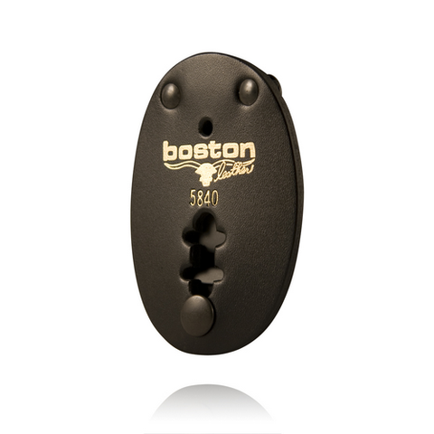 Boston Leather Oval Clip On Badge Holder Style 5840-1
