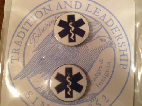 EMT Star of Life Collar Pins - Style J-194