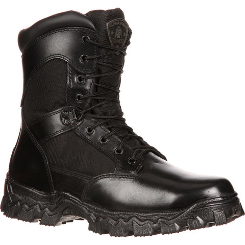 ROCKY ALPHAFORCE WATERPROOF 8" ZIPPER DUTY BOOTS- STYLE 2173