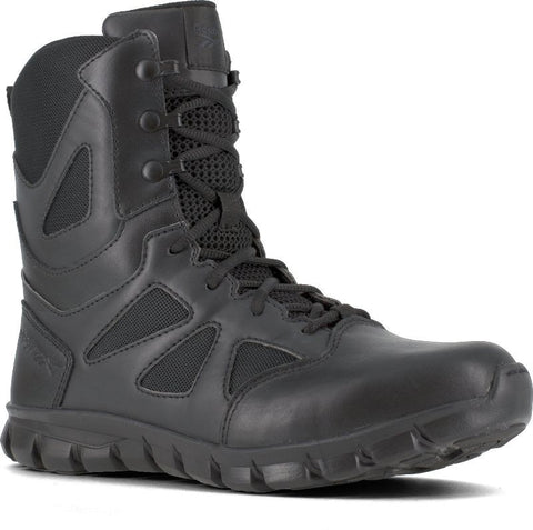 Reebok Sublite Cushion Tactical 8'' Boot w/ Soft Toe - Black - Style RB8805
