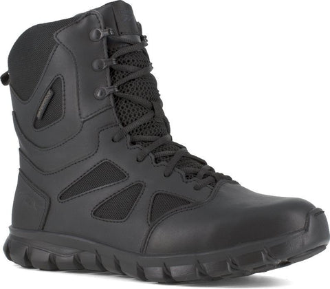 Reebok Sublite Cushion Tactical 8'' Waterproof Boot w/ Soft Toe - Black - Style RB8806