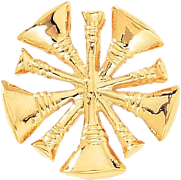 Fire Chief 5 Crossed Bugles - Style J55