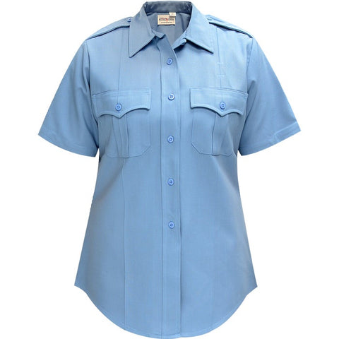Flying Cross Deluxe Tropical Med. Blue Women's SS Shirt 65% Poly/35% Rayon - Style 152R66