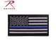Thin Blue Line Flag Patch - Silver/Black - Iron/Sew On