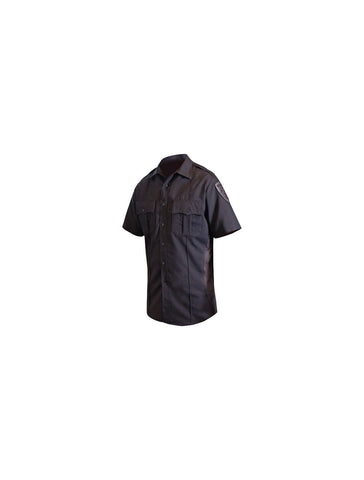 Blauer Short Sleeve Navy Wool Supershirt - Style 8446