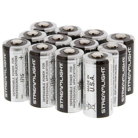 Streamlight CR123A Lithium 3V Batteries (12 Pack) - Style 85177