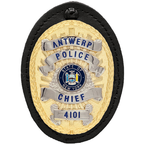 Hero's Pride Universal Oval Badge Holder w/chain - 9410S