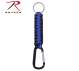 Rothco Thin Blue Line Paracord Keychain With Carabiner- Style 99804