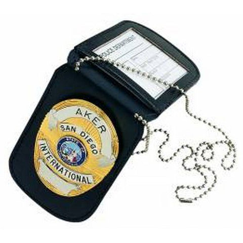 Aker Leather Neck Badge And Id Holder - A597-BP