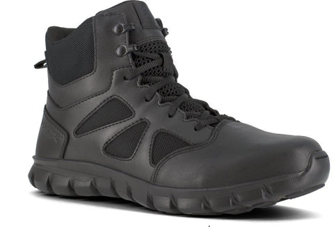 Reebok Sublite Cushion Tactical 6'' Boot w/ Soft Toe - Black - Style RB8605